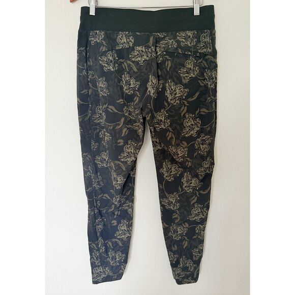 Athleta Trekkie North  Terra Firma Olive Green Floral Printed Jogger Sz 10 - Picture 3 of 9